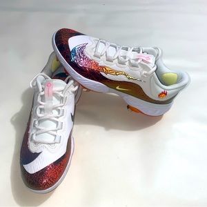 7.5 Nike Alpha Hurarache Elite 4 Low NRG Baseball Cleats FB9121-160 Arizona